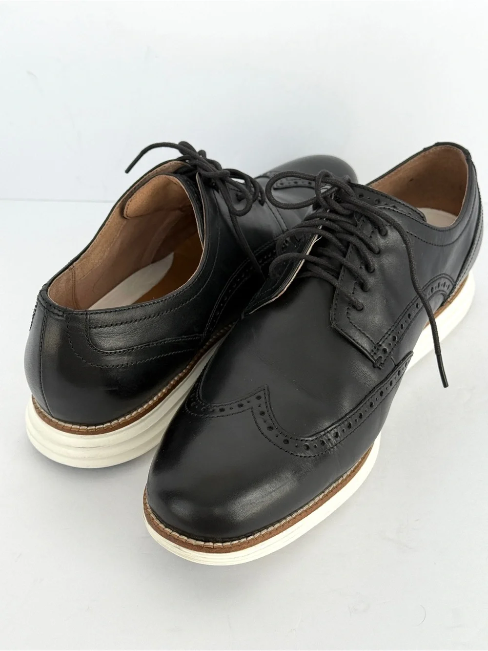 Cole Haan Men's ØriginalGrand Wingtip Oxford Shoes Black Size 11.5M